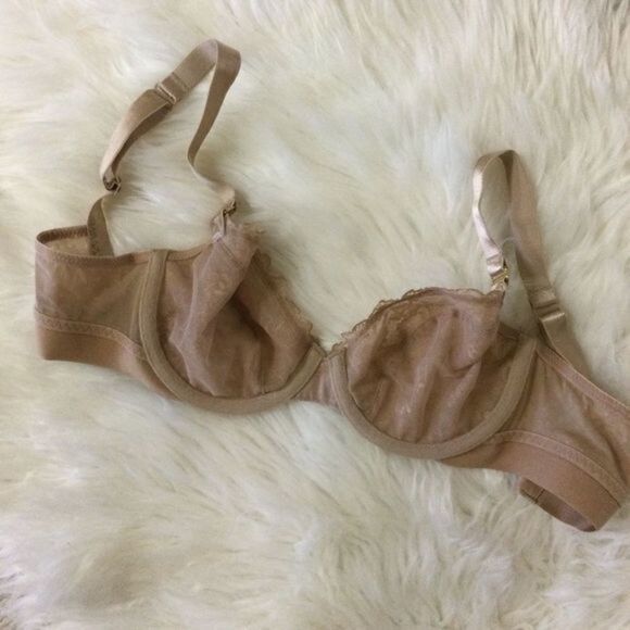 B.tempt’d by Wacoal Underwire Nude Sheer Lace Bra 32C - Picture 5 of 9